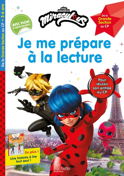 Front cover of Miraculous ; Je me prépare à la lecture ; De la Grande Section au CP