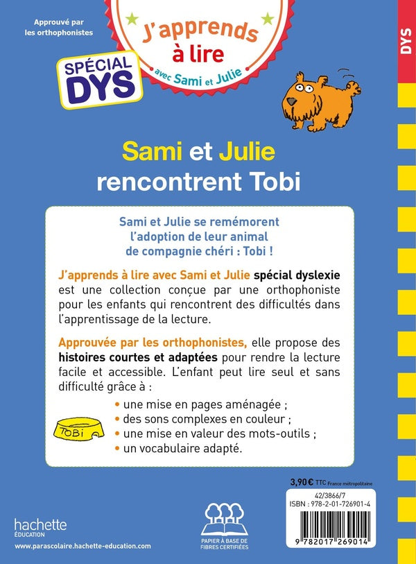 Back cover of Sami et Julie rencontrent Tobi ; Spécial DYS