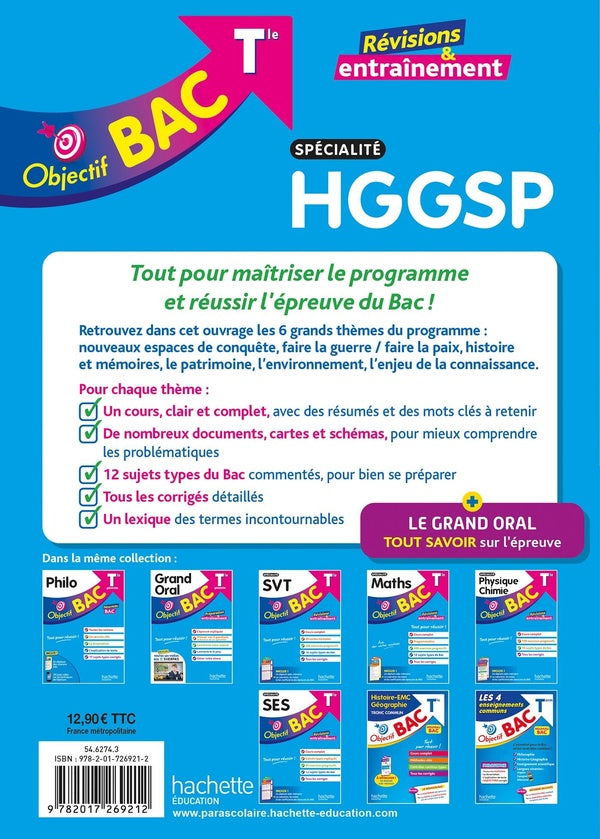 Back cover of Objectif bac : Spécialité HGGSP ; Terminale ; Révisions et entraînement