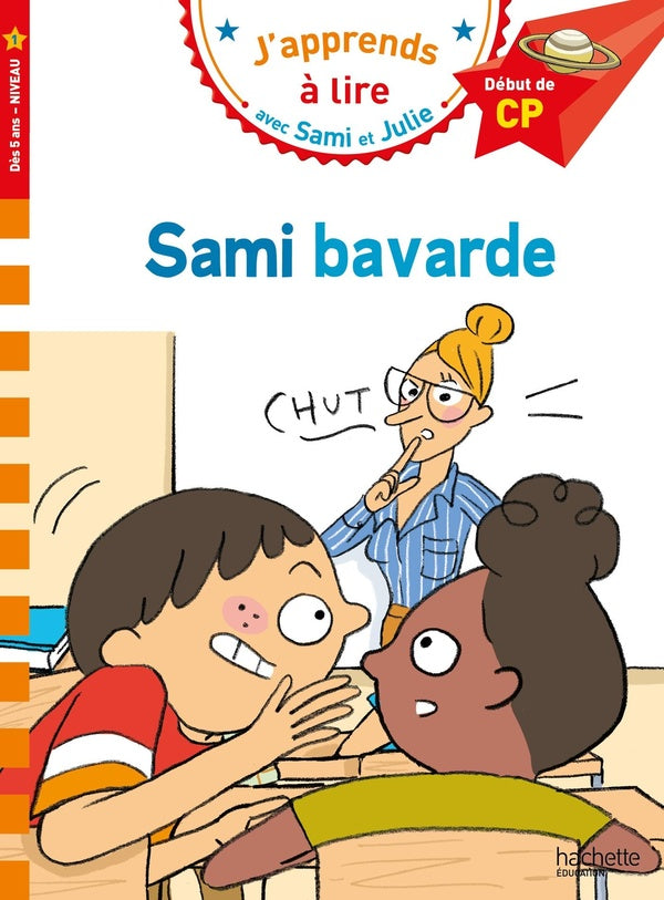 Front cover of J'apprends à lire avec Sami et Julie : CP niveau 1 ; Sami bavarde
