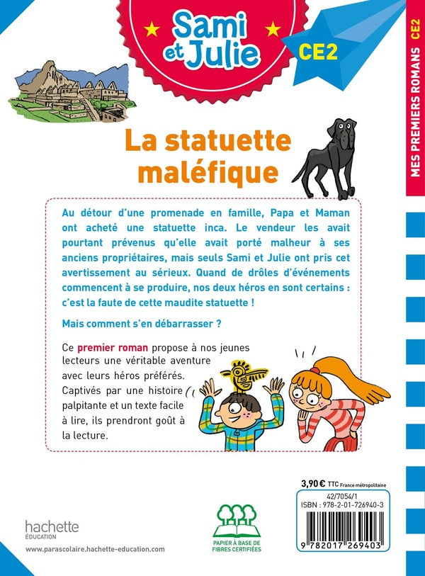 Back cover of Sami et Julie CE2 : La statuette maléfique