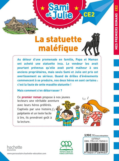 Back cover of Sami et Julie CE2 : La statuette maléfique