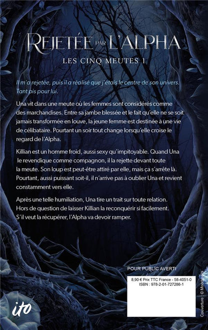 Back cover of Les Cinq Meutes Tome 1 : Rejetée par l'Alpha
