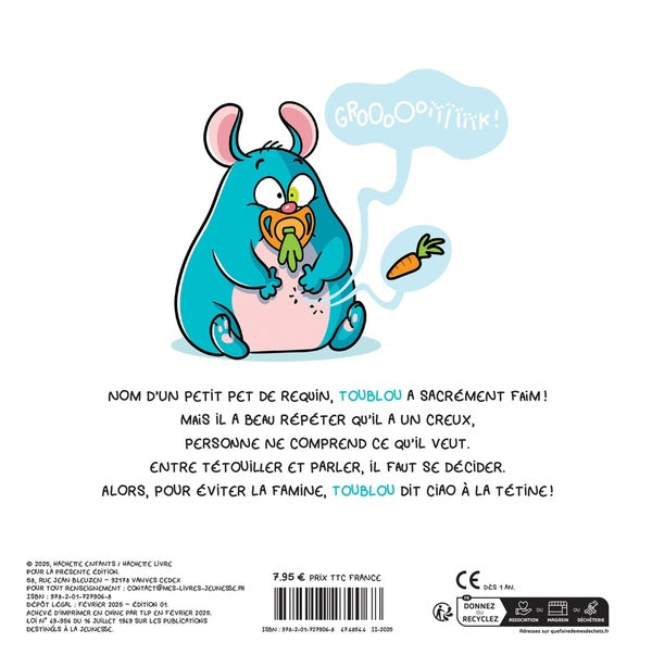Back cover of Toublou : Ciao la tétine !