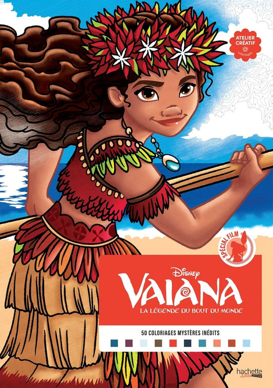 Front cover of Art-thérapie ; Coloriages mystères : Vaiana, la légende du bout du monde