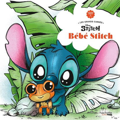 Front cover of Atelier créatif ; Les grands carrés : Bébé Stitch