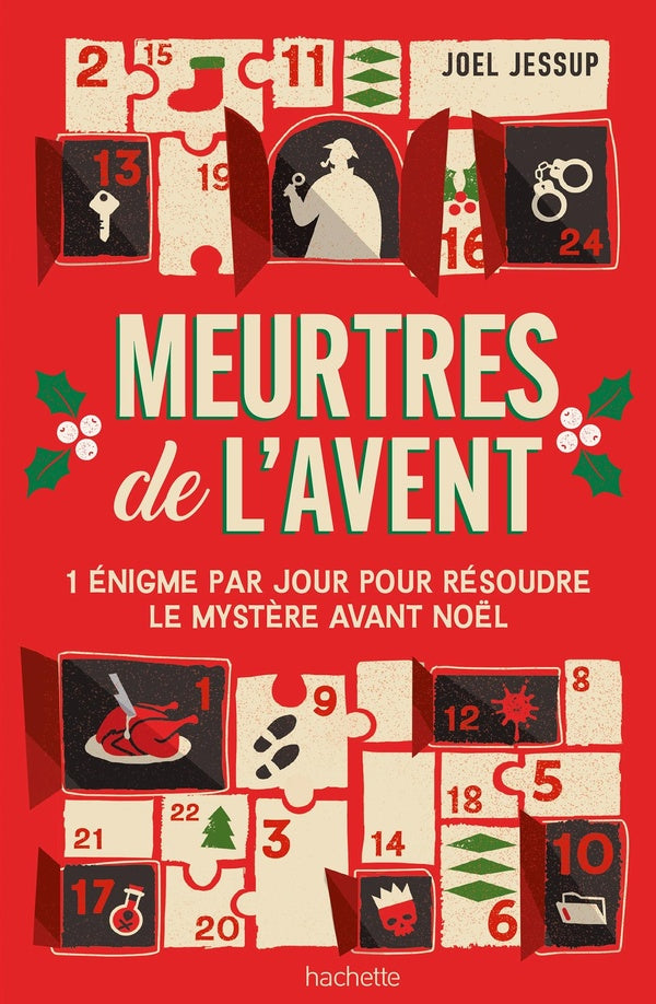 Front cover of Meurtres de l'Avent : 1 énigme par jour pour résoudre le mystère avant Noël