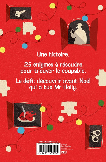 Back cover of Meurtres de l'Avent : 1 énigme par jour pour résoudre le mystère avant Noël