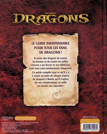 Back cover of Dragons (film) : Le livre des dragons : Guide encyclopédique