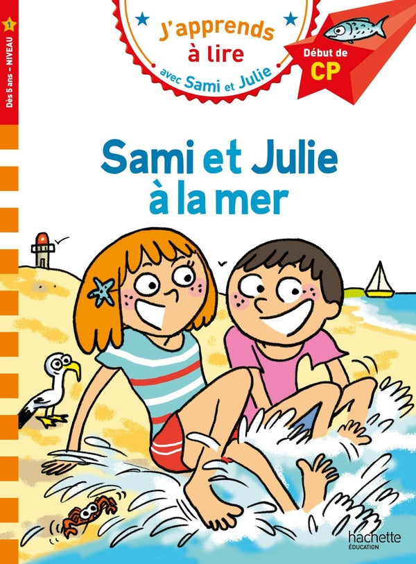 Front cover of J'apprends à lire avec Sami et Julie : CP niveau 1 ; Sami et Julie à la mer