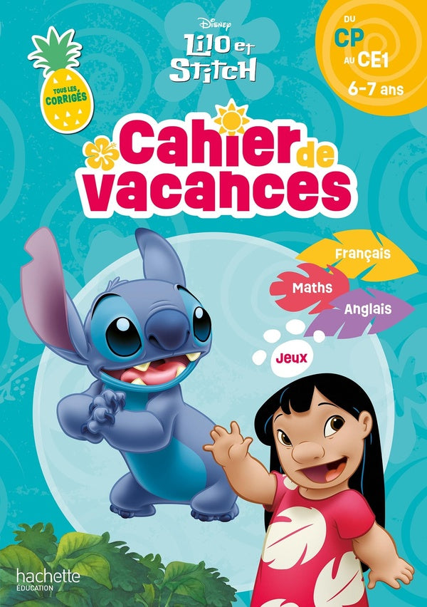 Front cover of Lilo et Stitch ; Cahier de vacances ; Du CP au CE1
