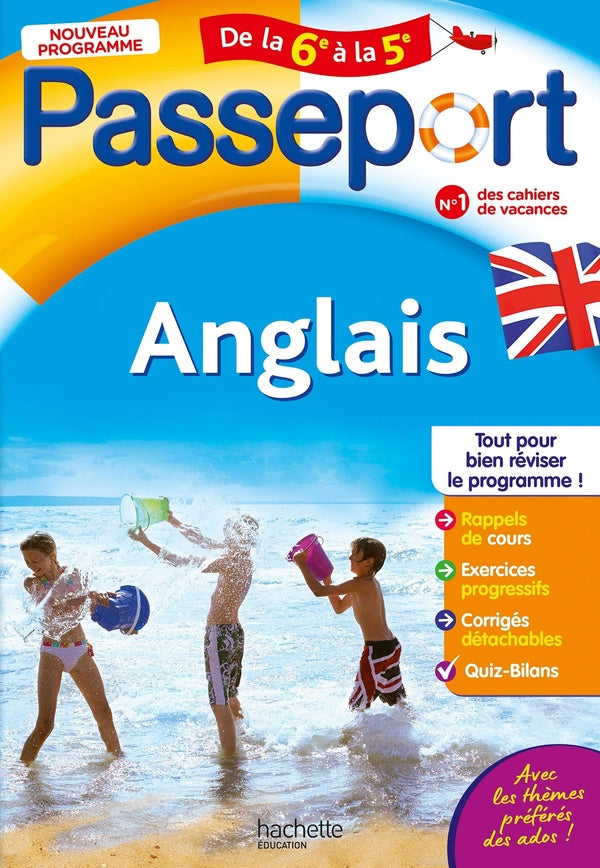 Front cover of Passeport : Anglais ; De la 6e à la 5e ; Cahier de vacances