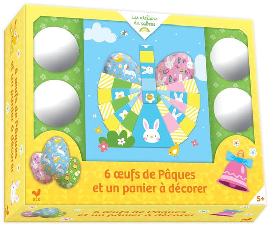 Front cover of 6 oeufs de Pâques et un panier à décorer - coffret avec accessoires