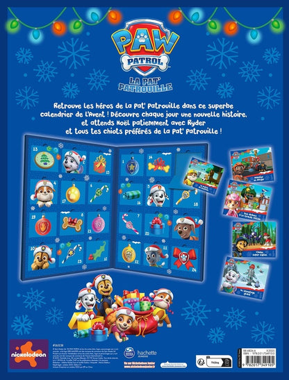 Back cover of La Pat'Patrouille : Mon calendrier de l'Avent : 24 histoires (édition 2025)