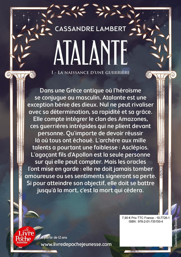 Back cover of Atalante Tome 1 : La naissance d'une guerrière