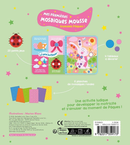 Back cover of Mes premières mosaïques mousse : Joyeuses Pâques !