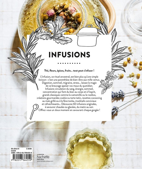 Back cover of Infusions : 30 recettes qui réchauffent et qui font du bien