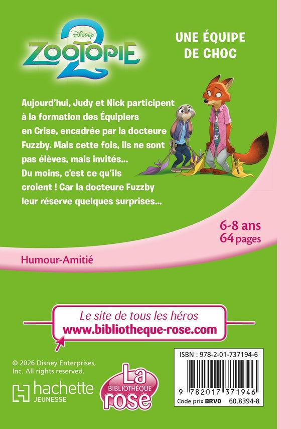 Back cover of Zootopie 2 Tome 2 : Une équipe de choc