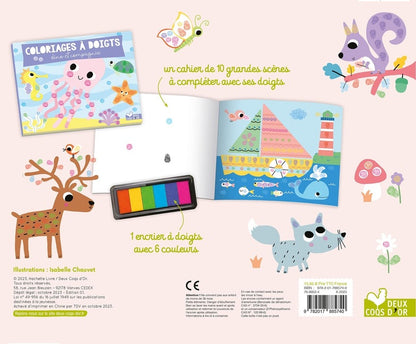 Back cover of Coloriages à doigts : dino et compagnie