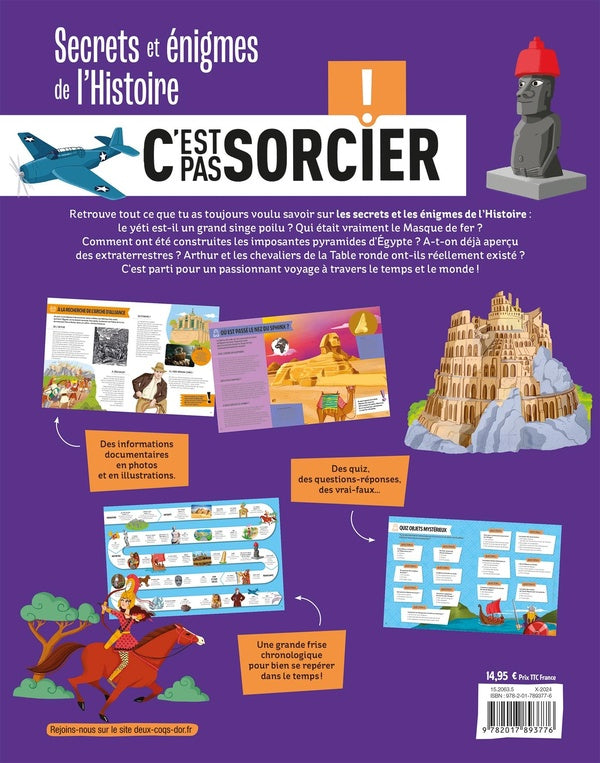 Back cover of C'est pas sorcier : Secrets et énigmes de l'Histoire