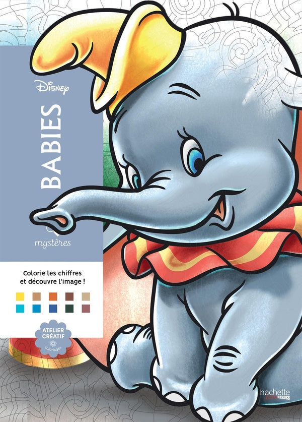 Front cover of Art-thérapie ; coloriages mystères : Disney babies