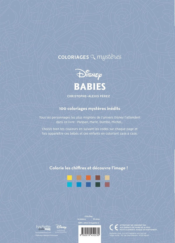 Back cover of Art-thérapie ; coloriages mystères : Disney babies