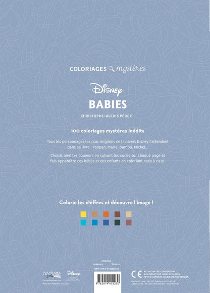 Back cover of Art-thérapie ; coloriages mystères : Disney babies