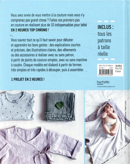 Back cover of Les indispensables de bébé ; 10 modèles faciles ; 1 projet en 2h