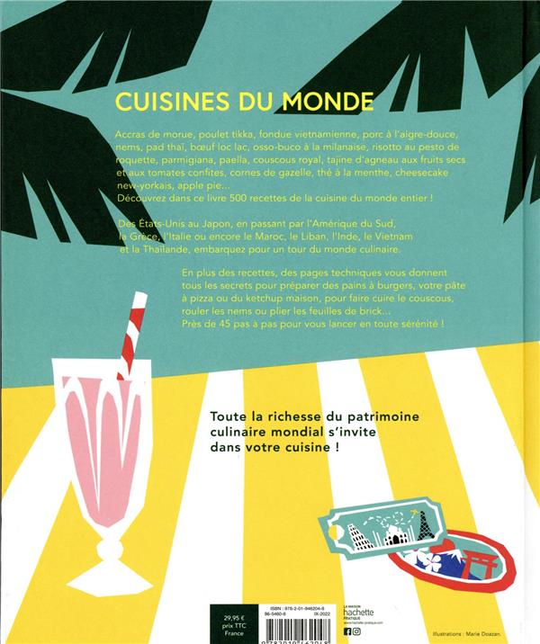 Back cover of Cuisines du monde : 5 continents, 500 recettes