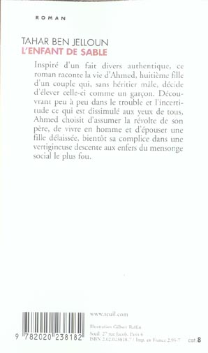 Back cover of L'enfant de sable