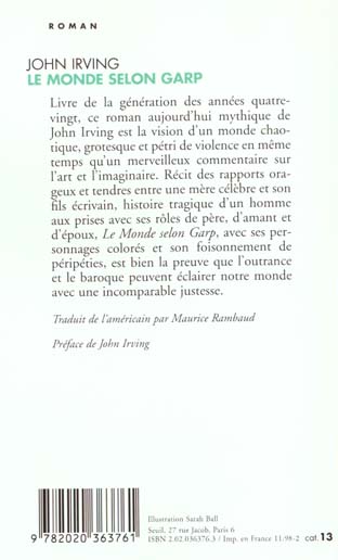 Back cover of Le monde selon Garp