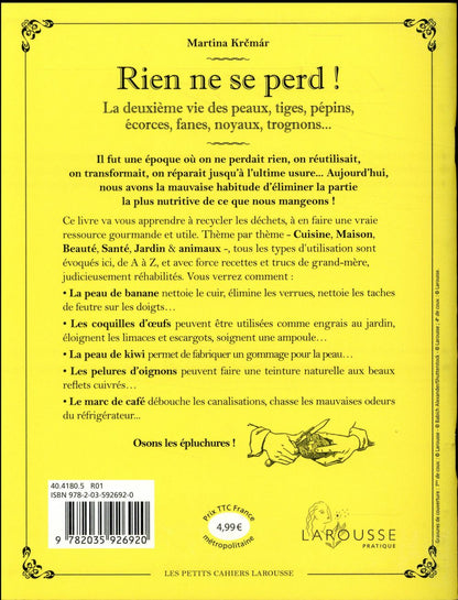 Back cover of Rien ne se perd ! du bon usage des épluchures