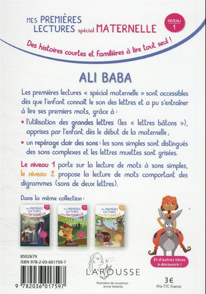 Back cover of Mes premières lectures spécial maternelle ; Ali Baba ; niveau 1