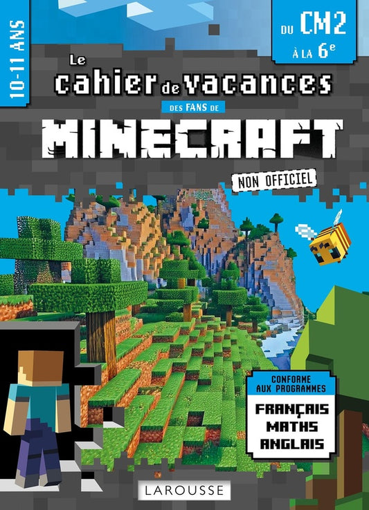 Front cover of Le cahier de vacances des fans de Minecraft non officiel : Du CM2 à la 6e