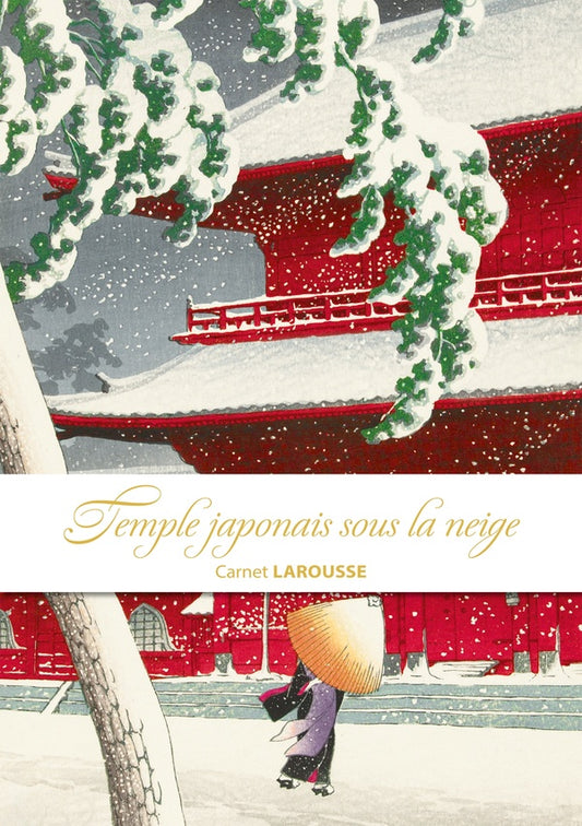 Front cover of Carnet Larousse : Temple japonais sous la neige