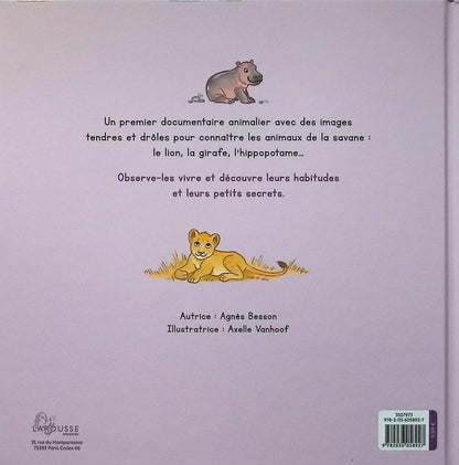 Back cover of Connais-tu ? Les animaux de la savane