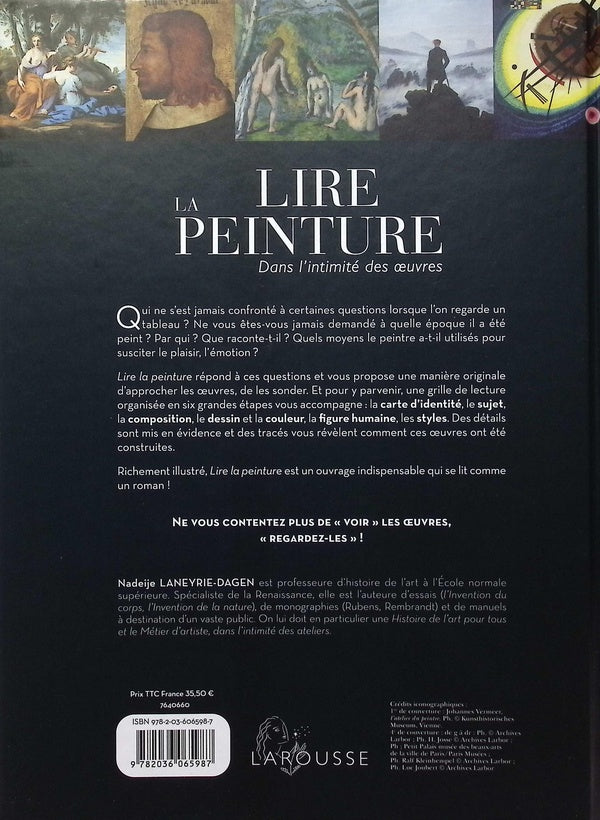 Back cover of Lire la peinture : Dans l'intimité des oeuvres
