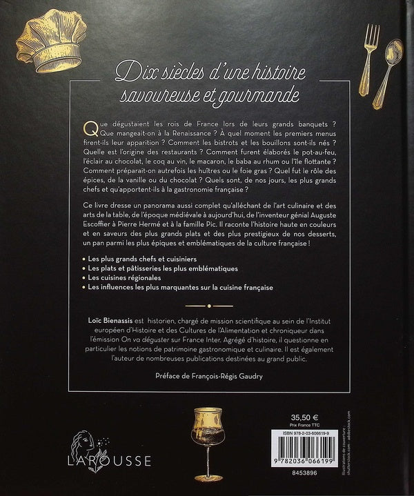Back cover of La Grande Histoire de la Gastronomie