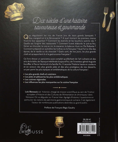 Back cover of La Grande Histoire de la Gastronomie