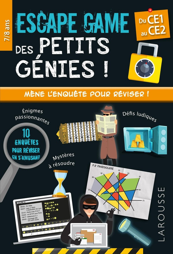 Front cover of Escape game des petits génies ! : Du CE1 au CE2