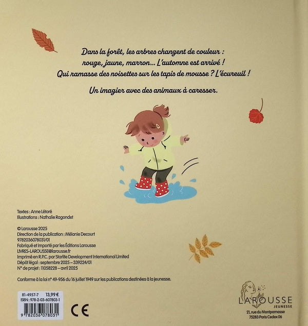 Back cover of Mon imagier tout doux : Vive l'Automne