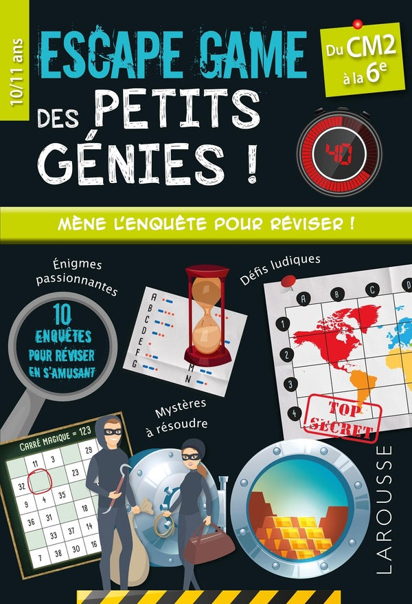 Front cover of Escape game des petits génies ! : Du CM2 à la 6e