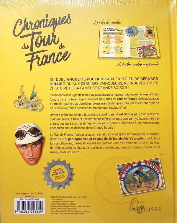 Back cover of Chroniques du tour de France