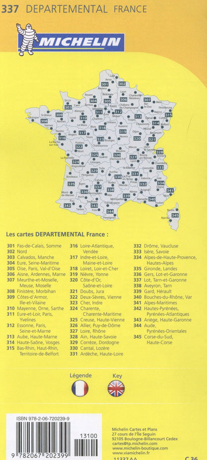 Back cover of Lot ; Tarn-et-Garonne                     (1 / 150 000)