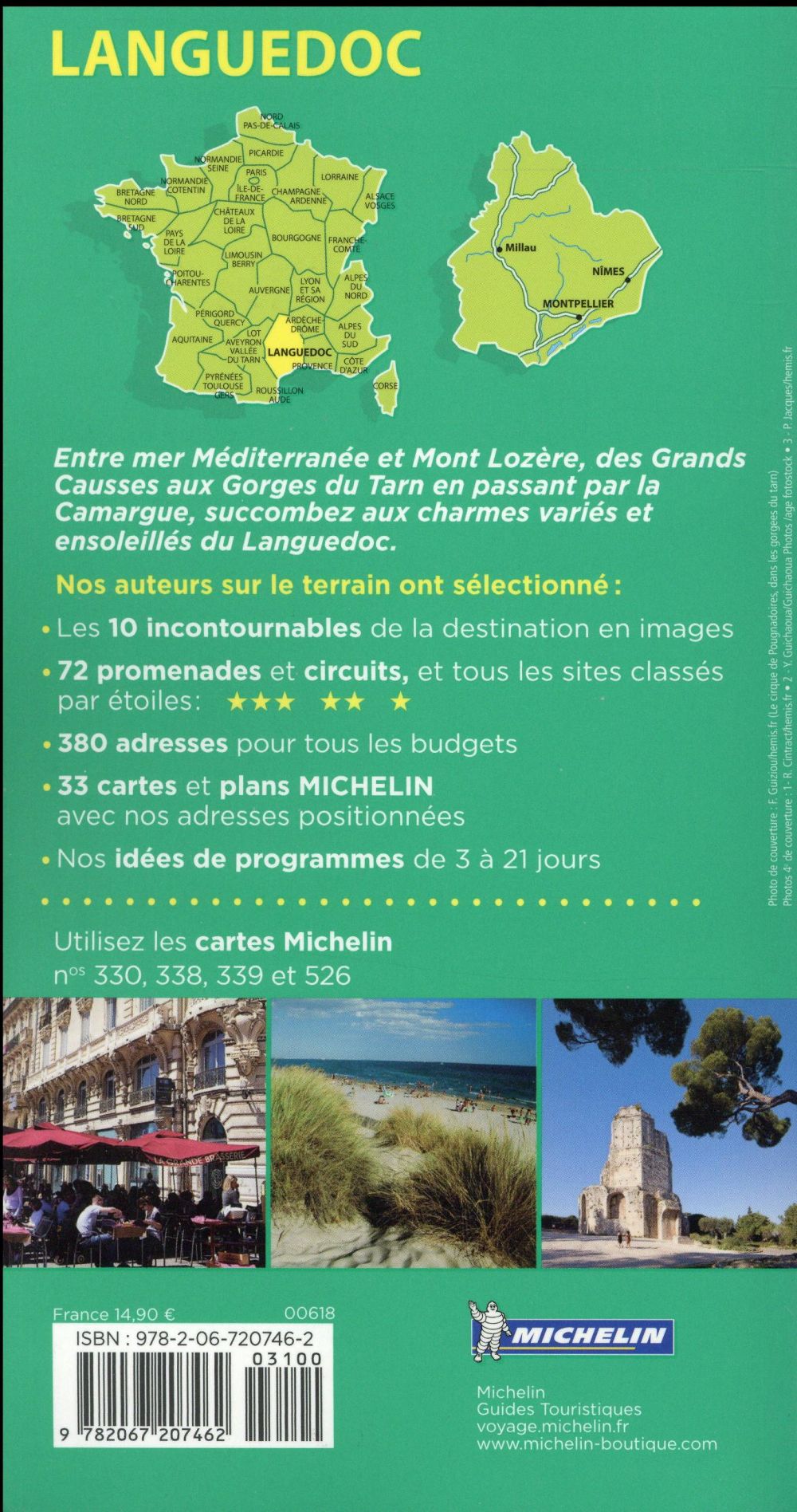 Back cover of Le guide vert : Languedoc