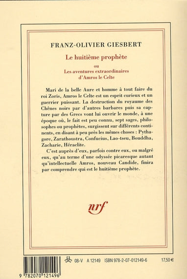 Back cover of Le huitième prophète ou les aventures extraordinaires d'Amros le celte