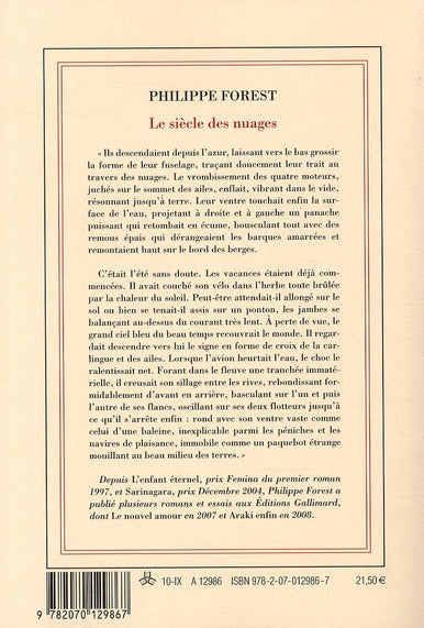 Back cover of Le siècle des nuages