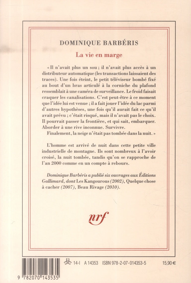 Back cover of La vie en marge