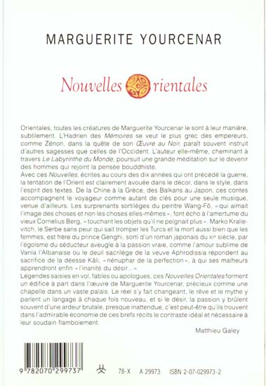 Back cover of Nouvelles orientales