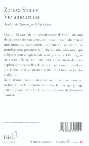 Back cover of Vie amoureuse